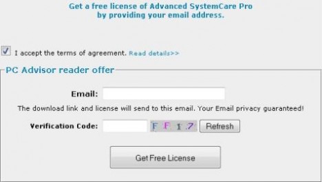 free advanced systemcare pro code