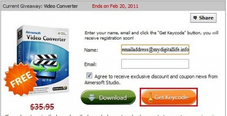 aimersoft video converter ultimate serial key
